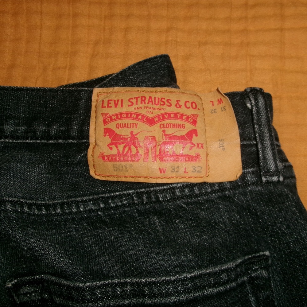 Levi's Black Jeans with Signature Two-Horse Logo